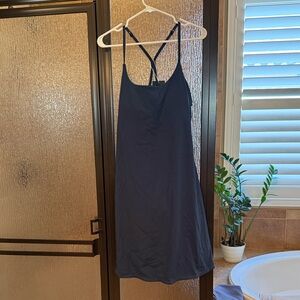 New With Tags HALARA Navy Racerback Slip Dress